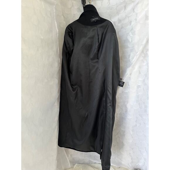 Vintage 90's Womens 24 W Extra LONG black wool maxi coat Jones New York classic - Picture 9 of 12
